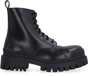 Strike leather combat boots-1